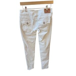 True Religion White Skinny Jeans Women's Size 28 Julie Low Rise Made USA
